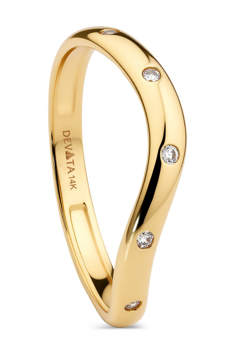 DEVATA Wave Ring in 14K Gold, Alternate, color, Yellow Gold