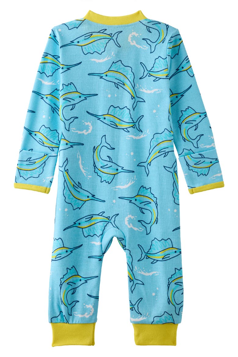 Shadow Footless Sleep & Play Organic Cotton Romper, Alternate, color, BIG CATCH