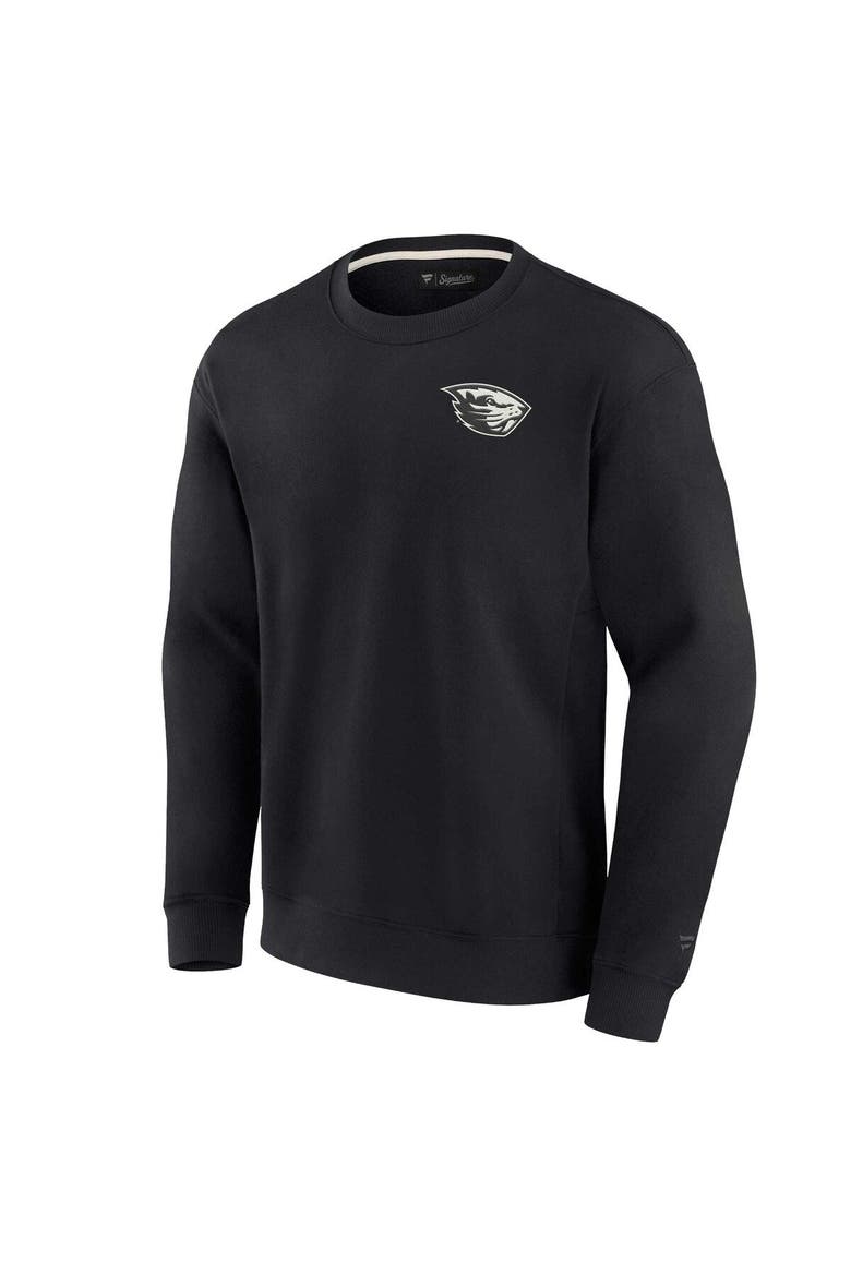 Unisex Fanatics Signature Black Oregon State Beavers Super Soft Pullover Crew Sweatshirt, Alternate, color, Black