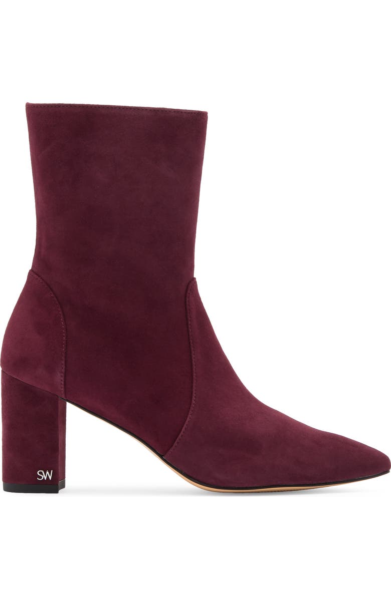 Stuart Weitzman Renegade Block Heel Bootie, Alternate, color, Cabernet