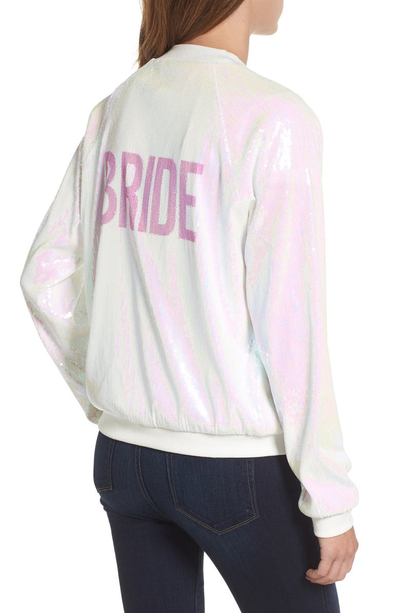 Hayley Paige Sparkle Bomber Jacket, Alternate, color, 