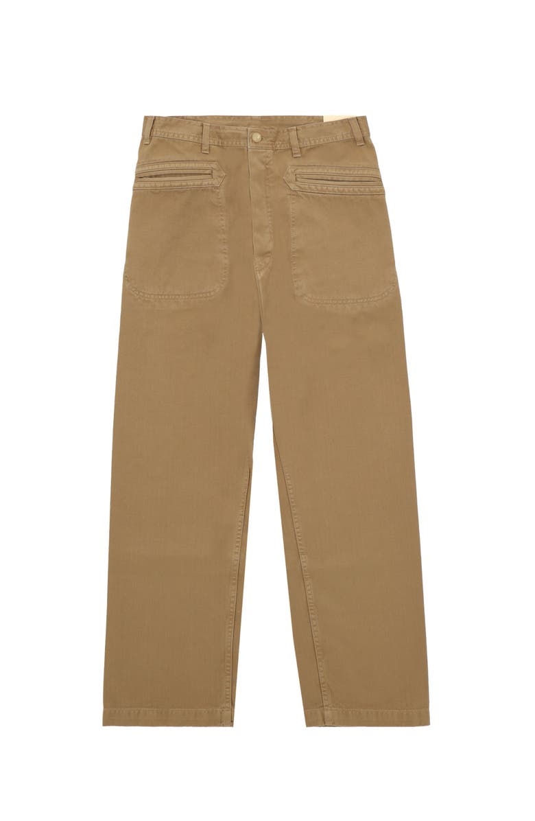 Fortela Herringbone Cotton Trousers, Main, color, Light Brown