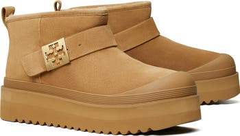 ■Tory Burch■Mellow スエードプラットフォームアンクルブーツ Tory Burch Mellow Genuine Shearling Lined Platform Boot