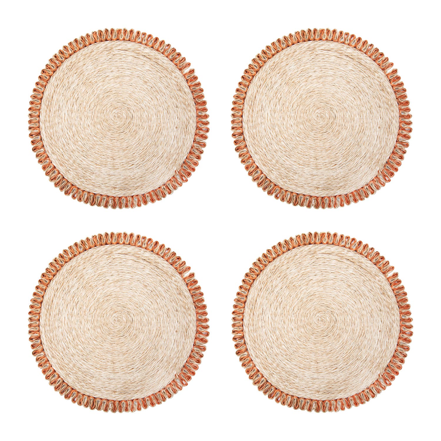 selected Natural, Orange 15" Round