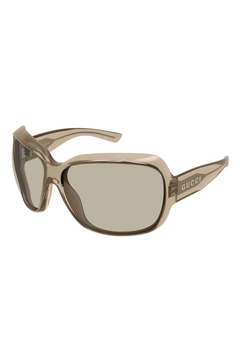 70mm Oversize Square Sunglasses, Alternate, color, BEIGE