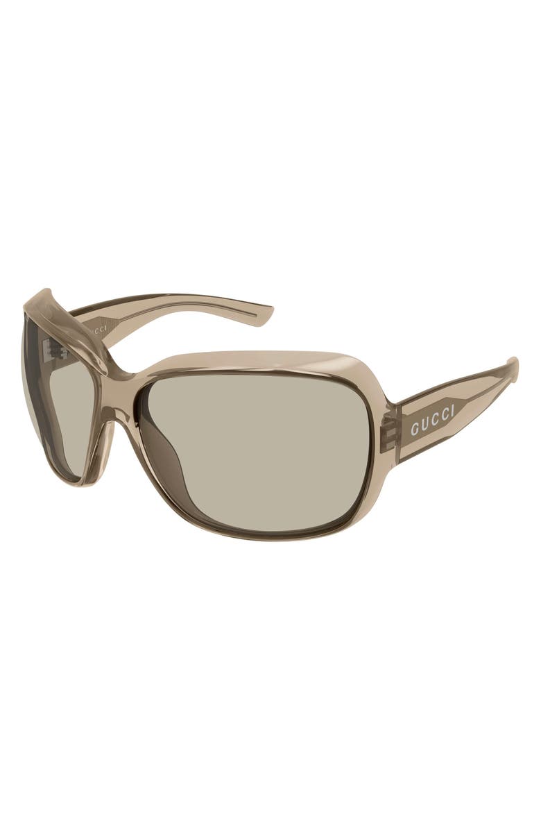 Gucci 70mm Oversize Square Sunglasses, Alternate, color, Beige