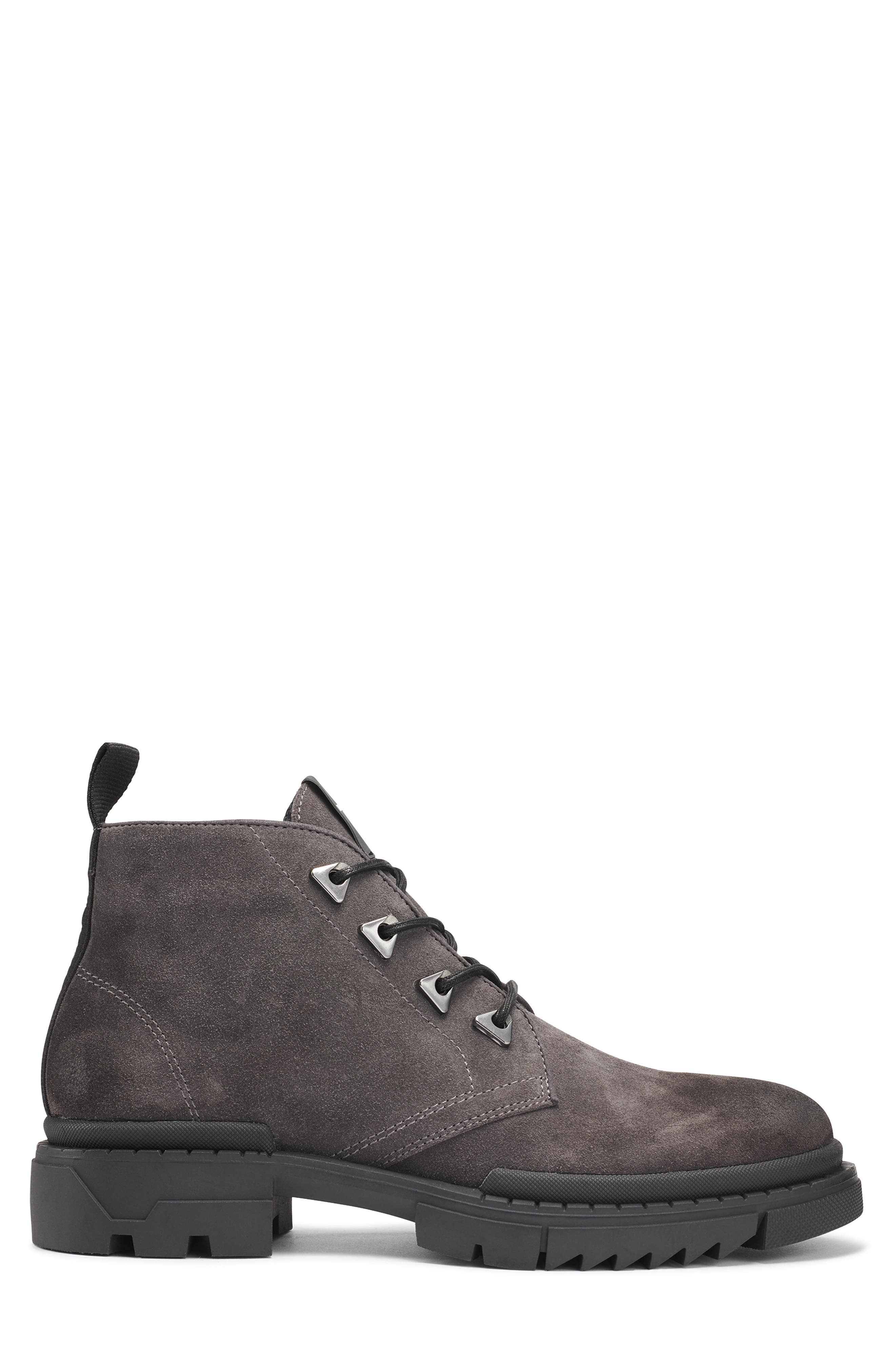 KARL LAGERFELD PARIS Suede Lug Chukka Boot, Alternate, color, Grey