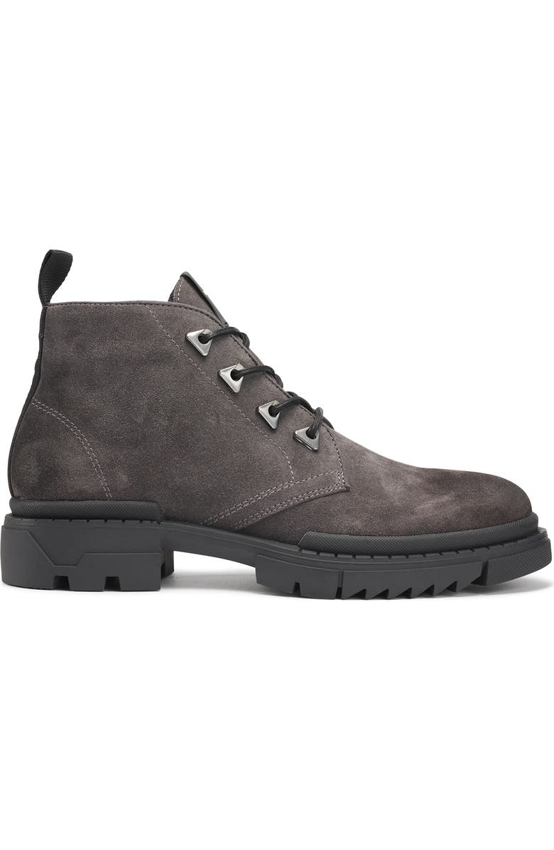 KARL LAGERFELD PARIS Suede Lug Chukka Boot, Alternate, color, Grey