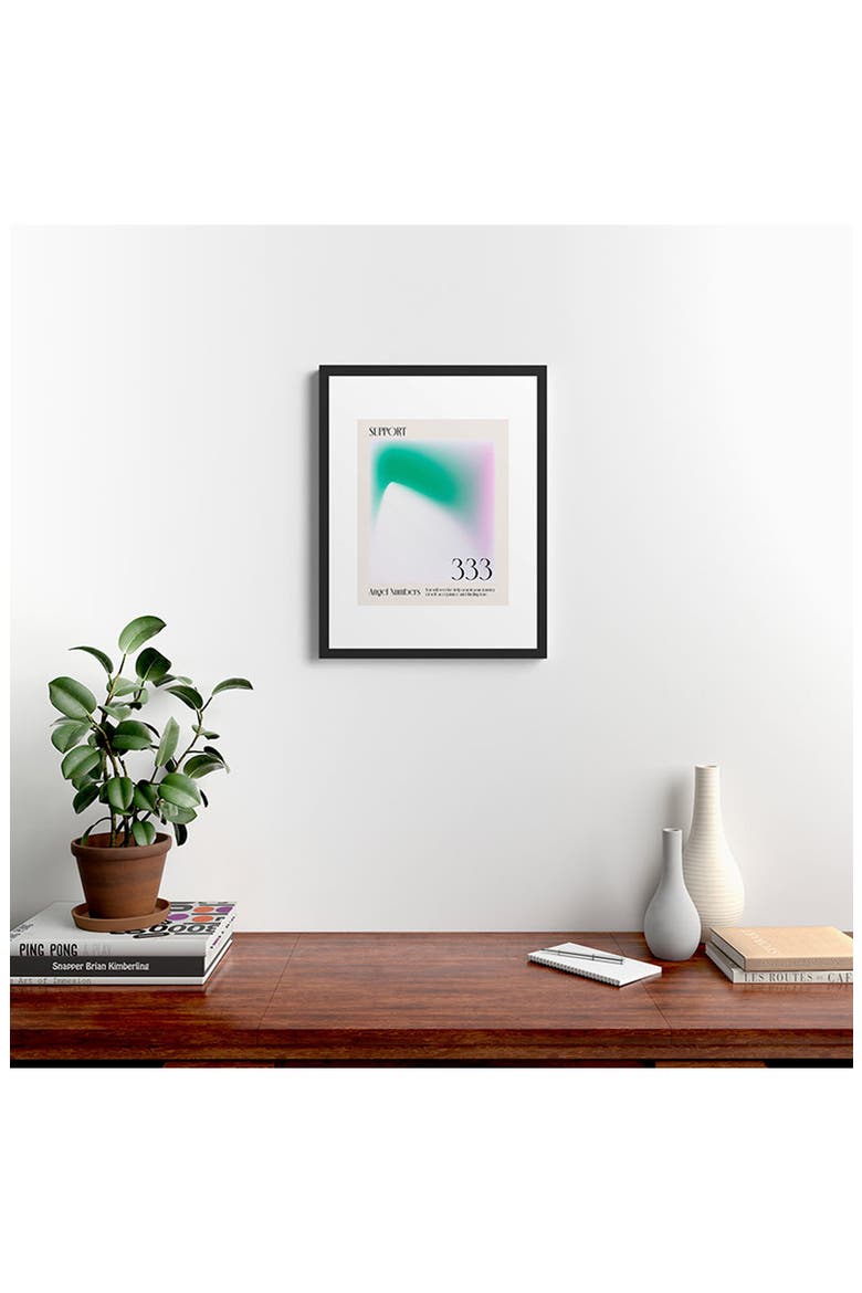 'Angel Numbers' by Mambo Art Studio Framed Wall Art, Alternate, color, BEIGE