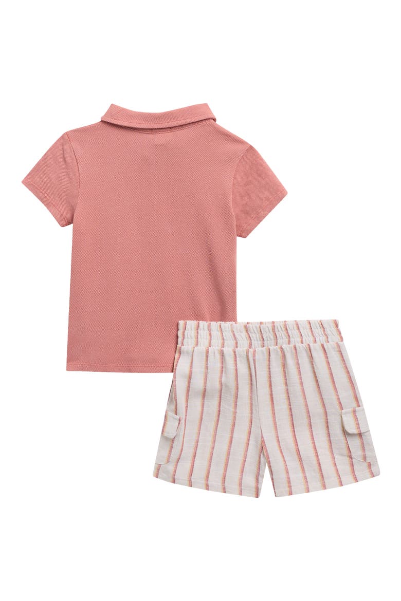 Kids' Sienna Polo & Stripe Shorts Set, Alternate, color, SIENNA