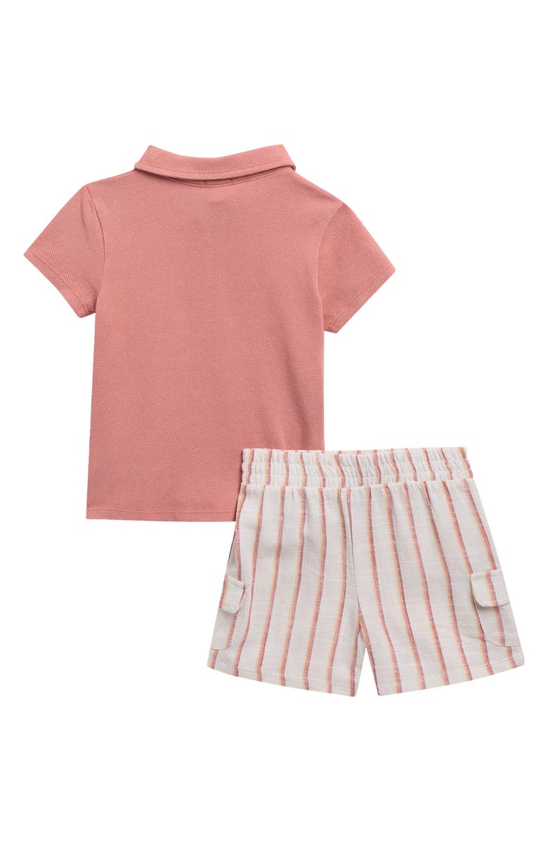 Splendid Sienna Polo & Stripe Shorts Set, Alternate, color, Sienna