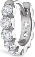 MARIA TASH Single Large Invisible Set Diamond Hoop Earring