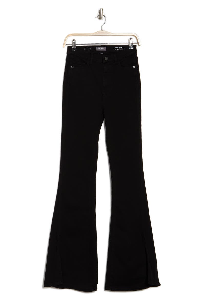 Rachel High Waist Flare Leg Jeans, Alternate, color, RAVEN
