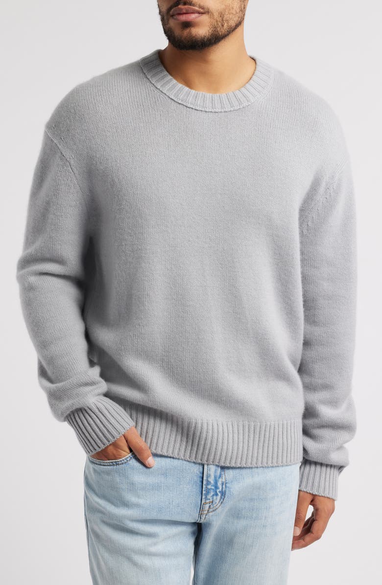 FRAME Cashmere Crewneck Sweater, Main, color, Smoky Blue