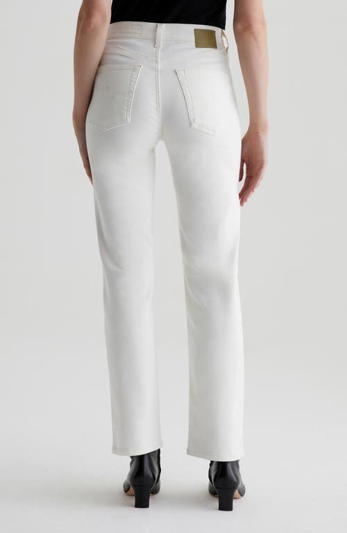 Ag Brinley Mid Rise Classic Straight Leg Jeans In Powder