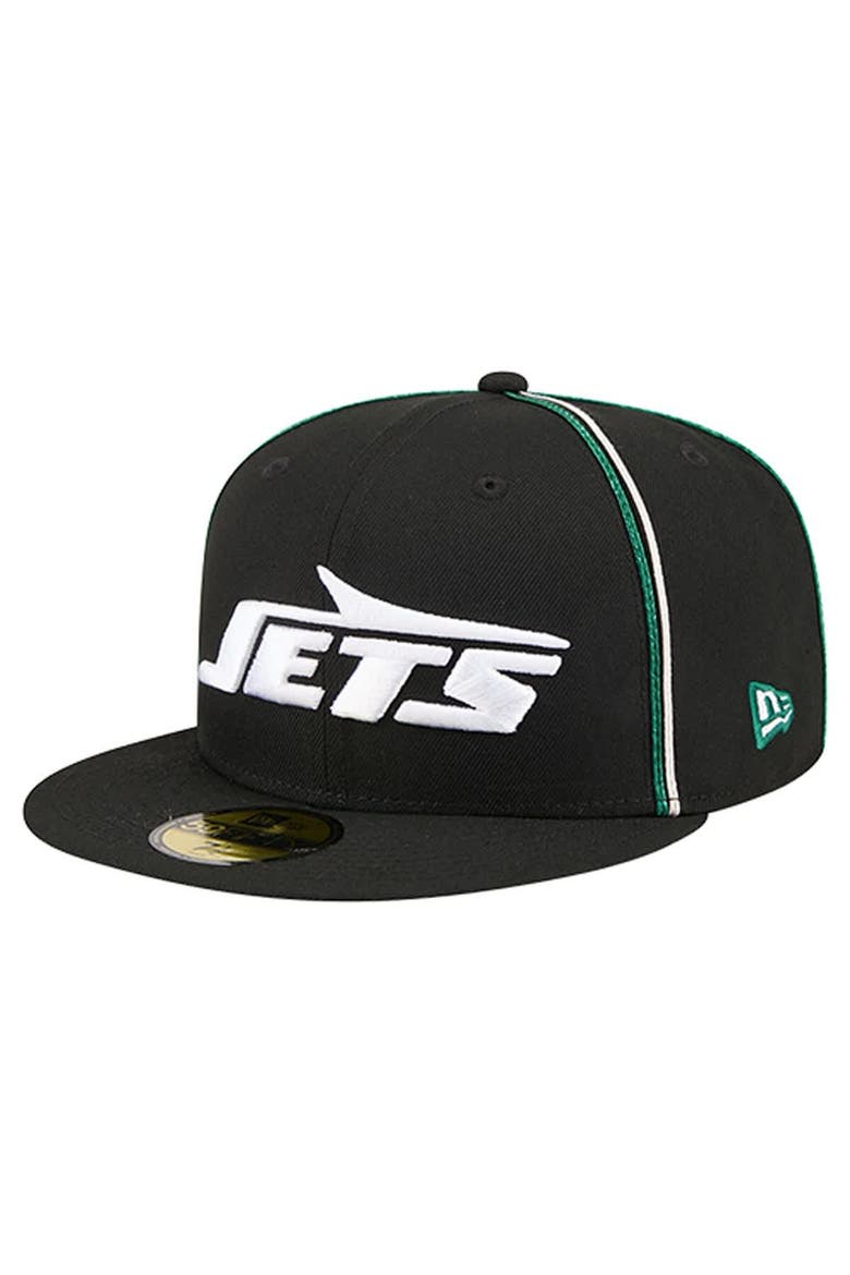 Men's New Era Black New York Jets Soutache 59FIFTY Fitted Hat, Main, color, Black