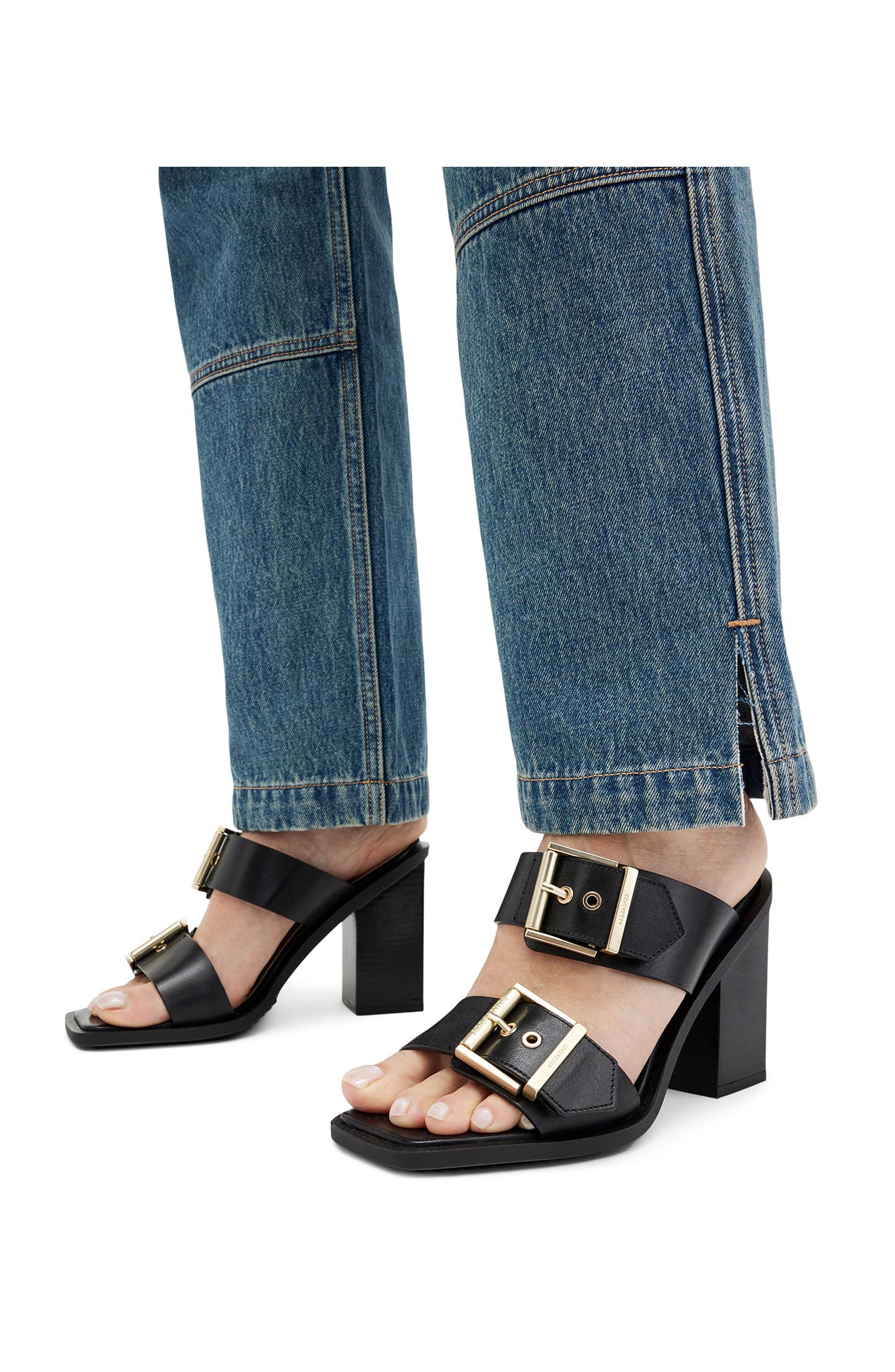 AllSaints Camille Slide Sandal, Alternate, color, 