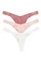 Refined Ribbed Thongs - Pack of 3