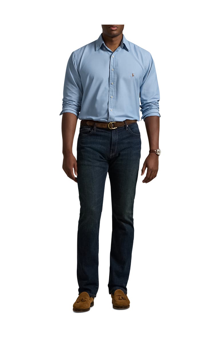 Polo Ralph Lauren Big & Tall Performance Oxford Twill Shirt, Alternate, color, Blue