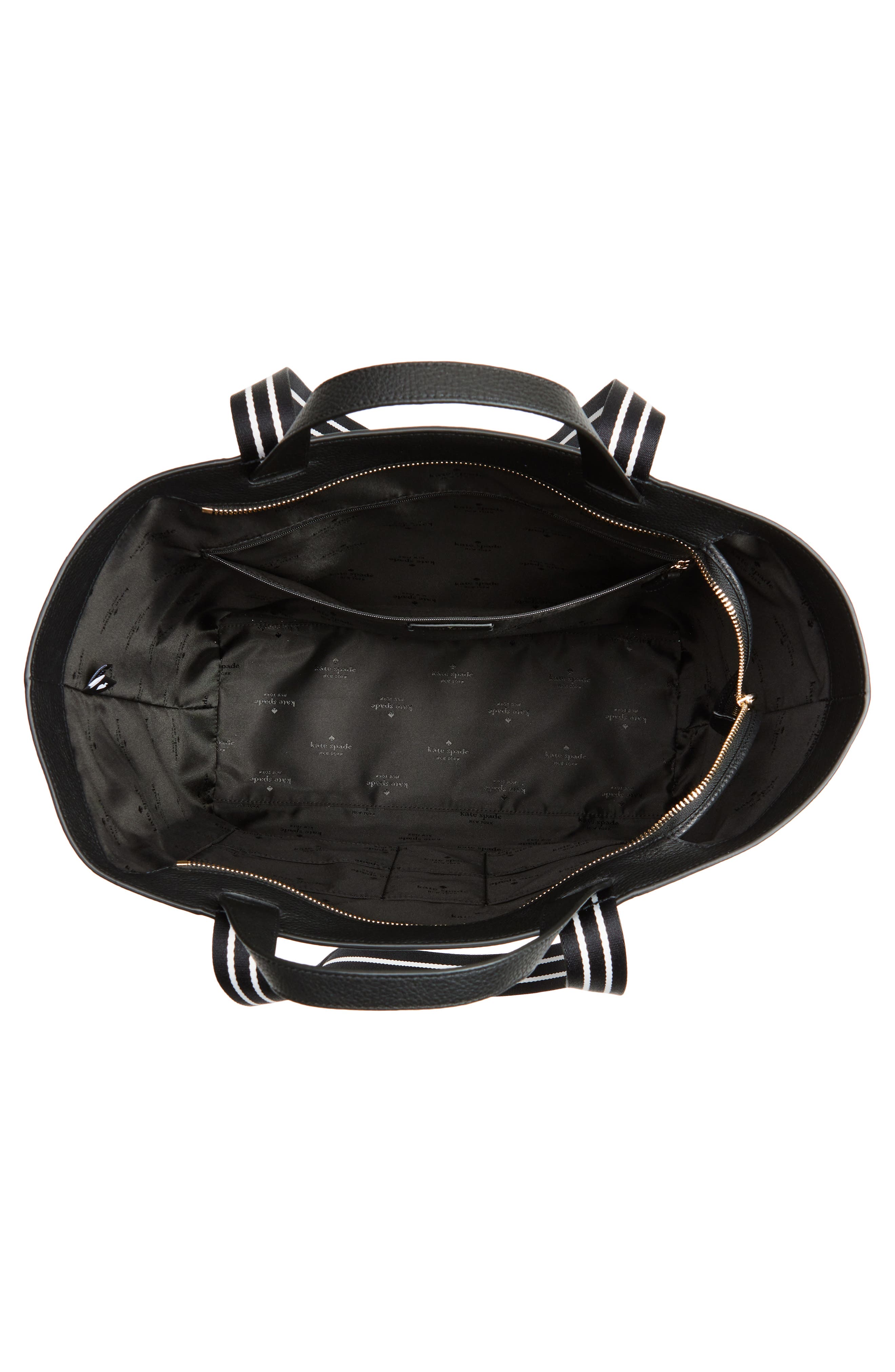 Kate Spade New York rosie leather tote bag, Alternate, color, Black