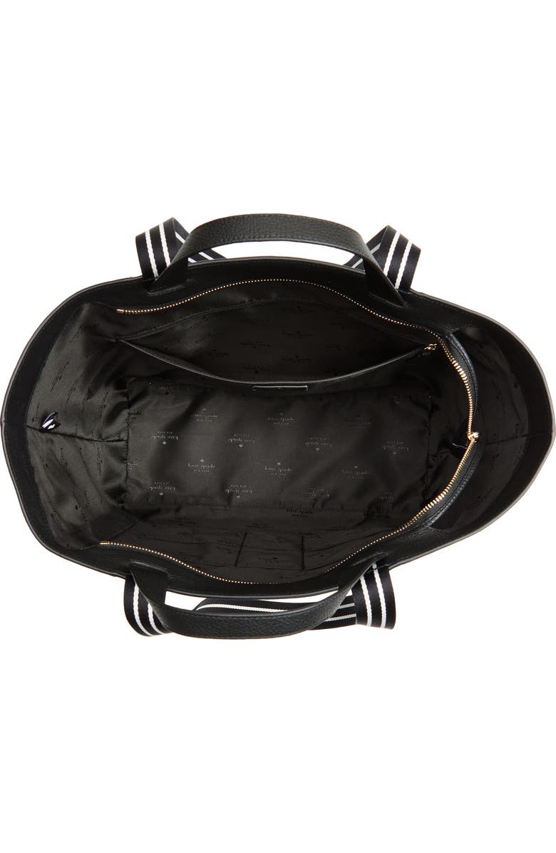 Kate Spade New York rosie leather tote bag, Alternate, color, Black