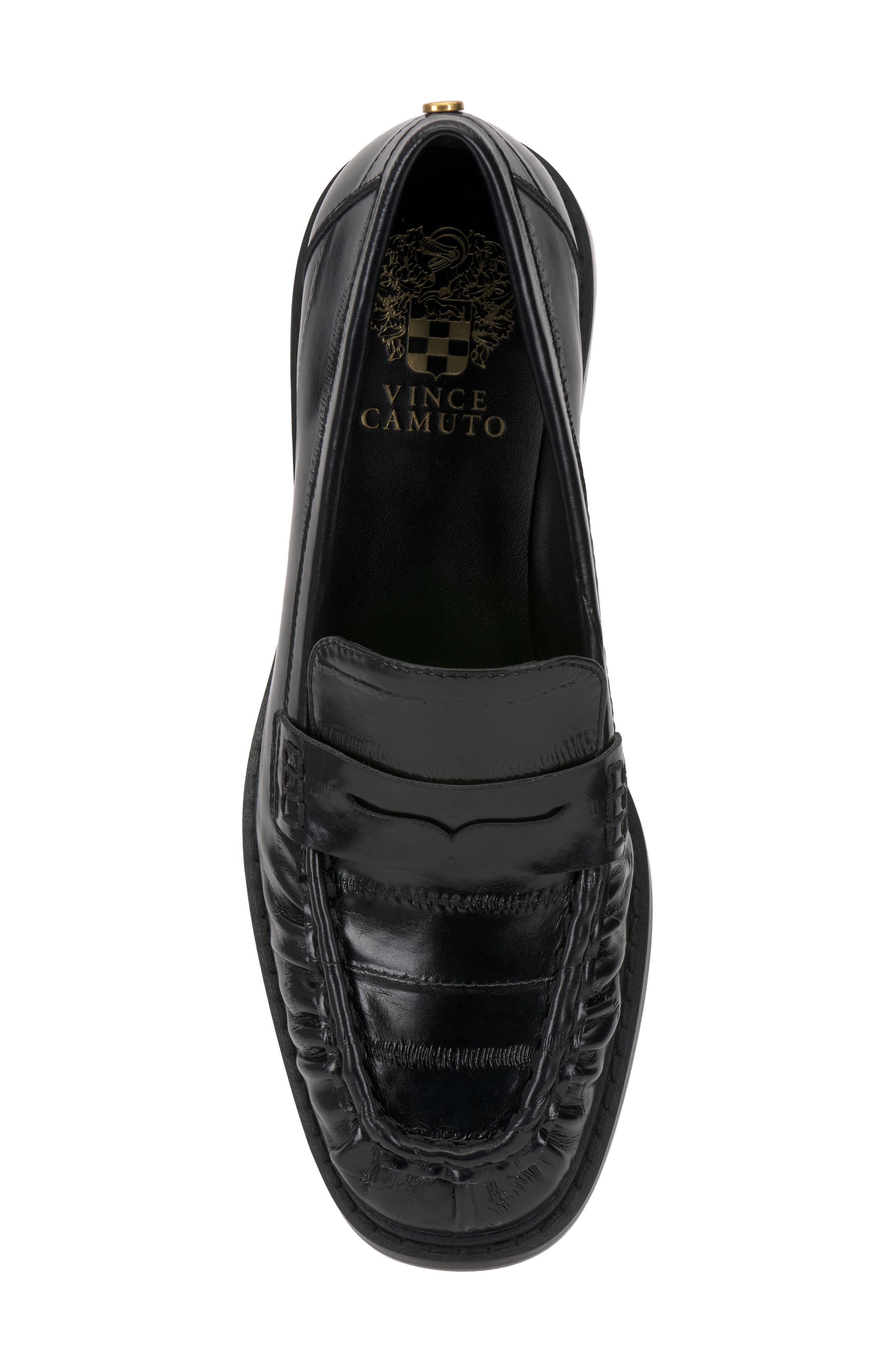 Eshnie Penny Loafer Pump, Alternate, color, BLACK