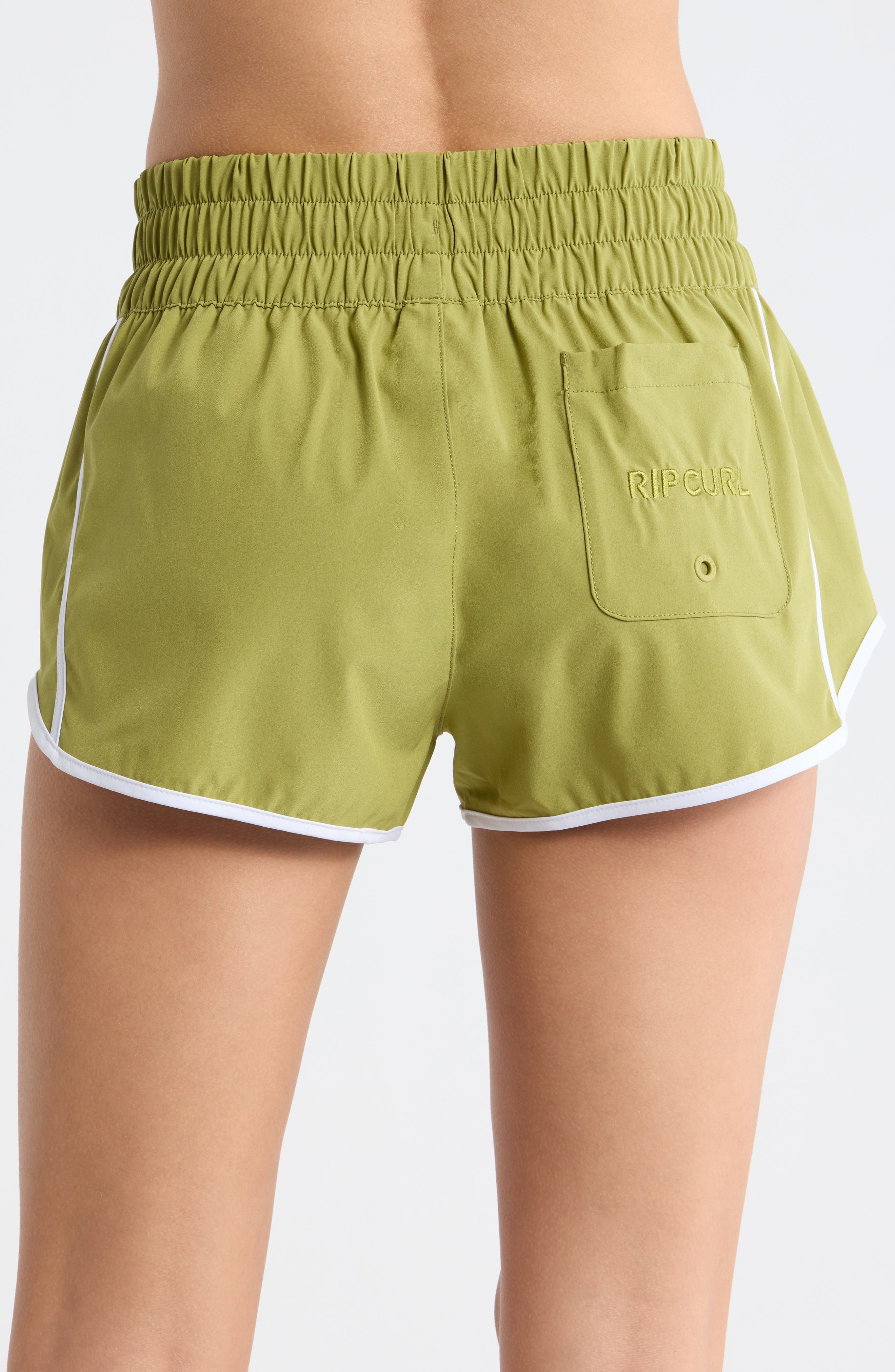 Smocked High Waist Drawstring Shorts - image 2