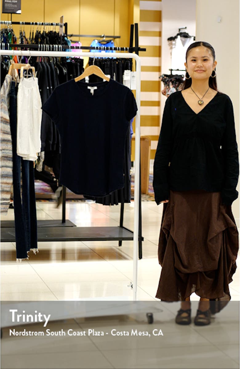 Abbie Cotton Blend Slub Jersey T-Shirt, sales video thumbnail