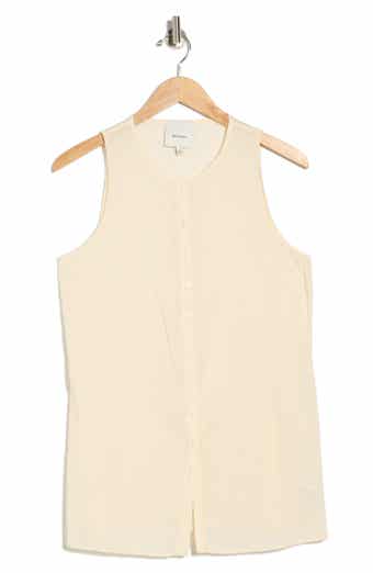Reformation Floria Sleeveless Button Front Top