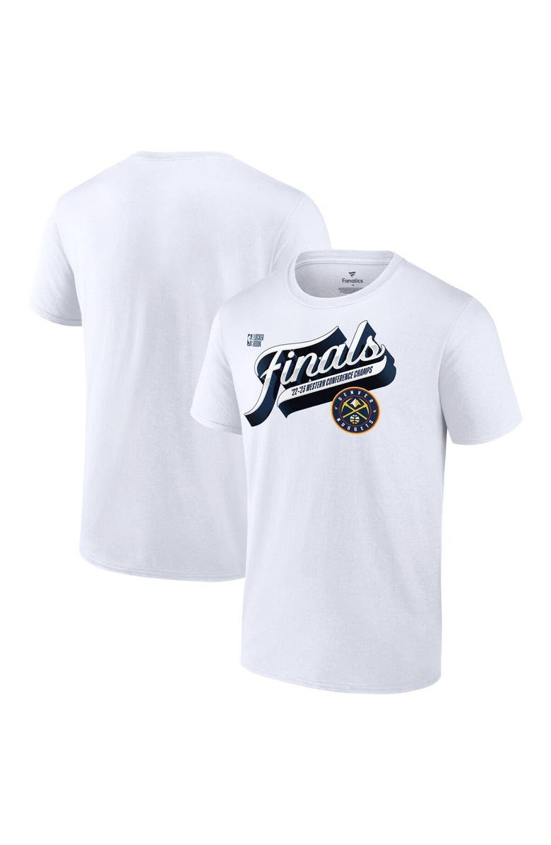 FANATICS Men's Fanatics Branded  White Denver Nuggets 2023 Western Conference Champions Locker Room Authentic T-Shirt, Main, color, 