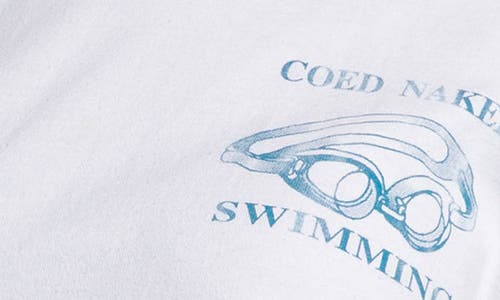 Elwood Vintage Coed Swimming Tee In White