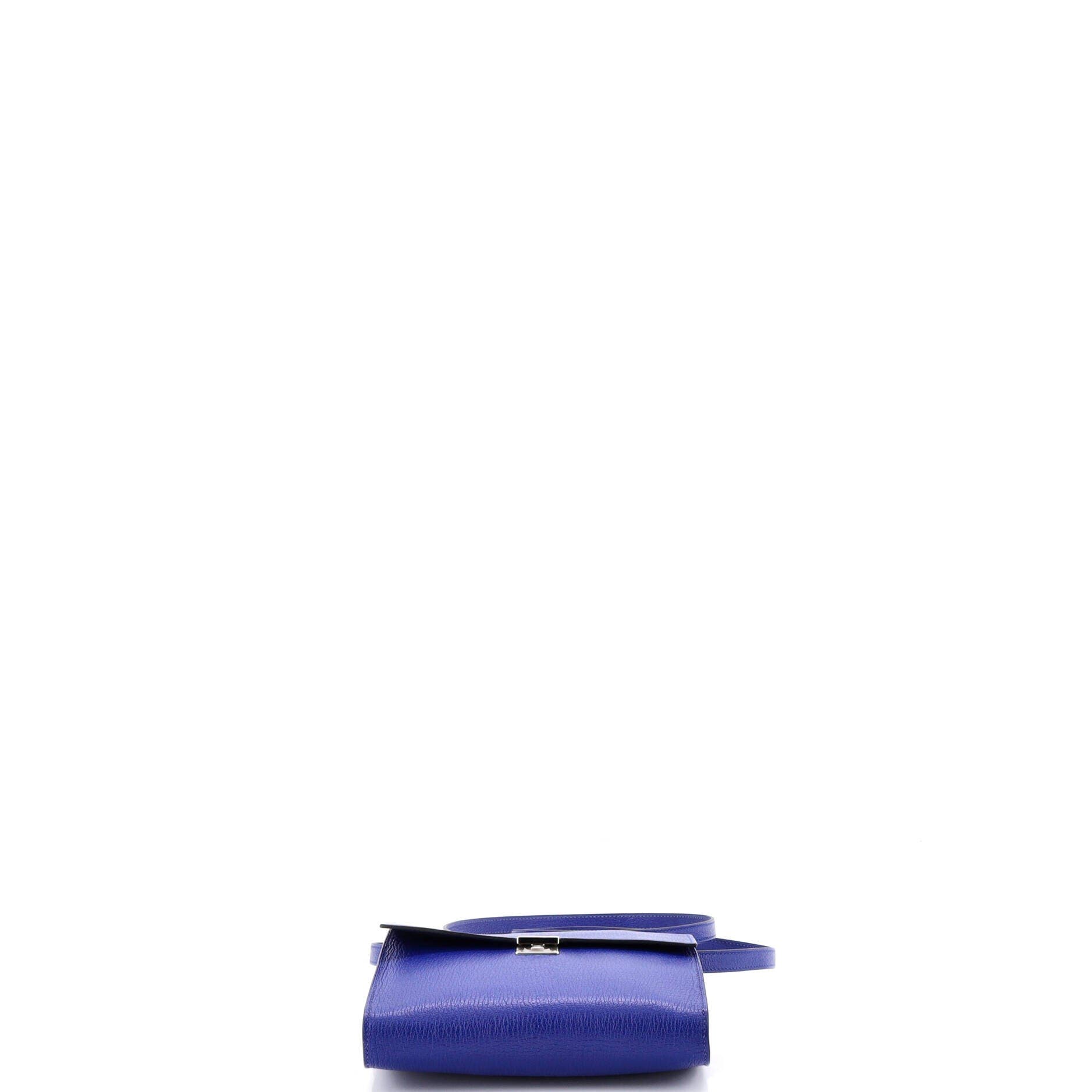 Pre-Owned Hermes Clic Wallet on Strap Chevre Mysore 16, Alternate, color, Bleu Electrique