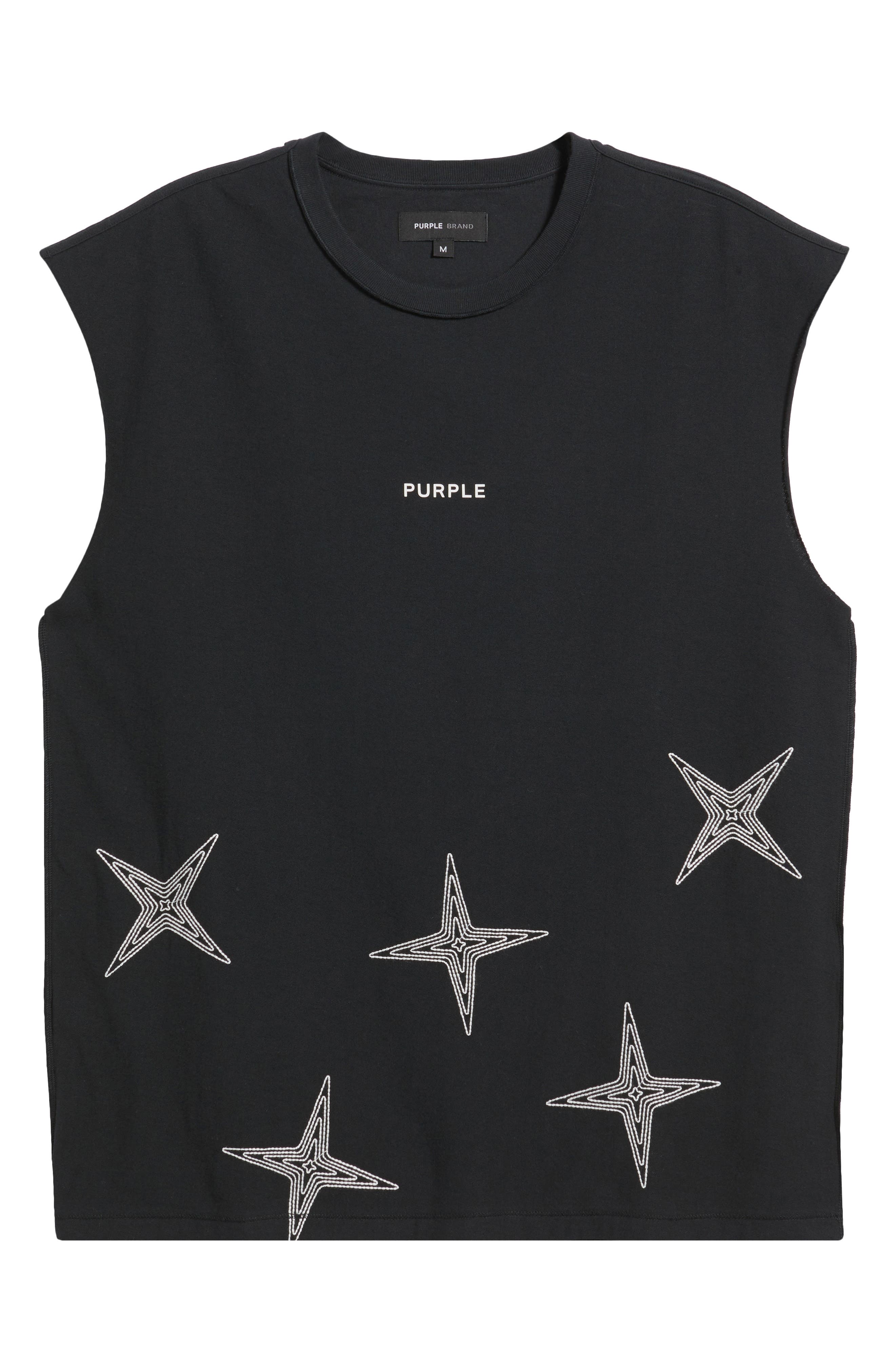 PURPLE BRAND Textured Cotton Jersey Tank