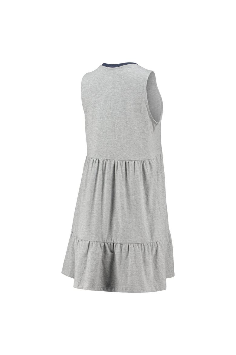 Women's Lauren James Heathered Gray Dallas Cowboys Tiered Dress, Alternate, color, Heather Gray
