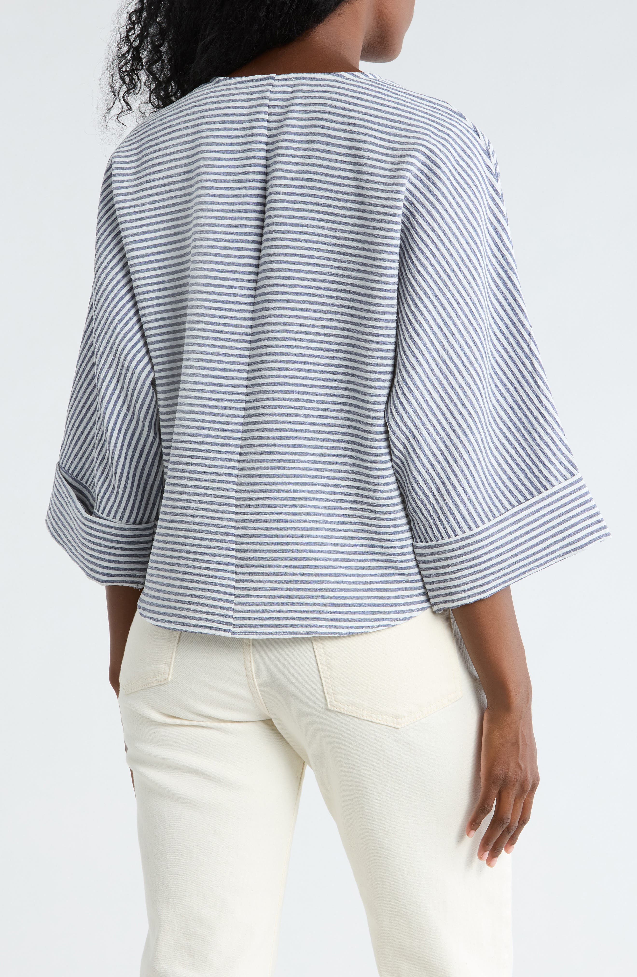 Tie Front Seersucker Top - image 4