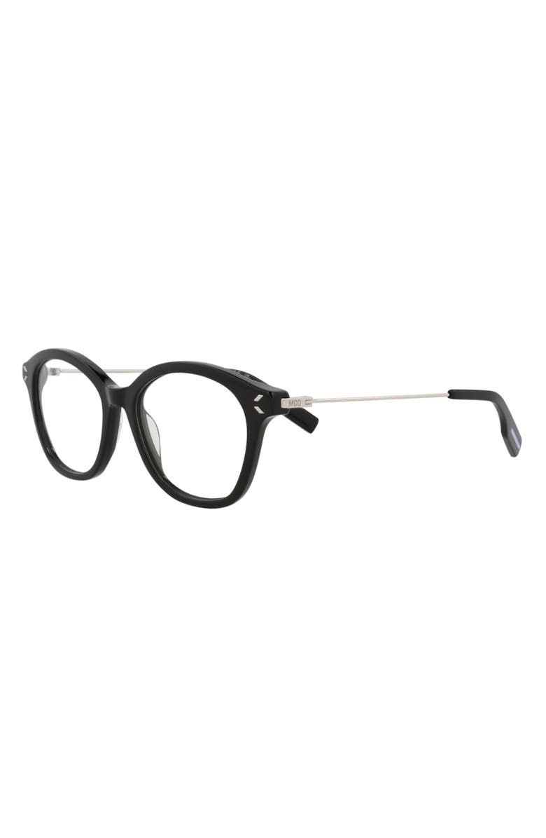 McQueen 51mm Round Optical Glasses, Alternate, color, 