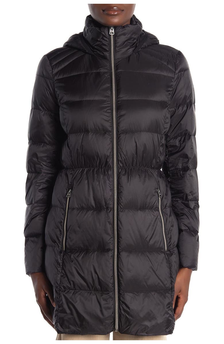Lucky Brand Hooded Zip Front Down Jacket, Alternate, color,
