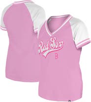 New Era Women's New Era Light Pink Boston Red Sox Gameday V-Neck T-Shirt
