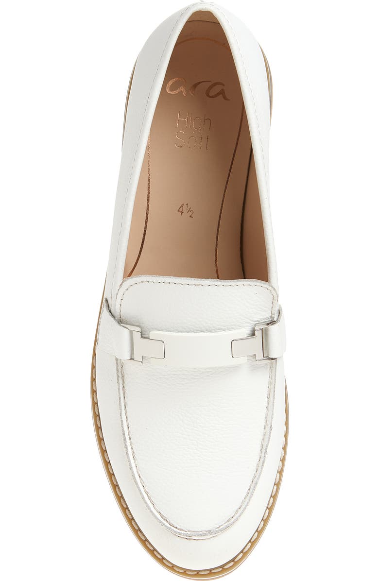 ara Angelica Bit Apron Toe Loafer, Alternate, color, White