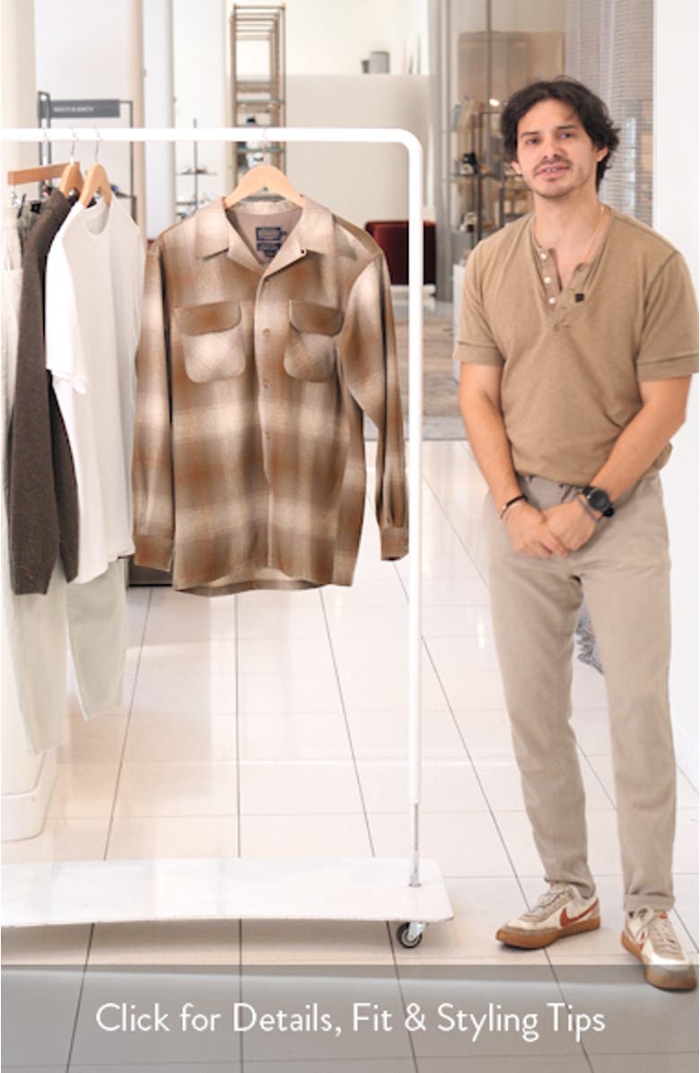 Board Plaid Wool Flannel Button-Up Shirt, sales video thumbnail