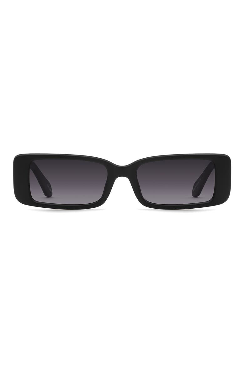 Australia Art School 36mm Rectangle Sunglasses, Main, color, MTBLK/SMK