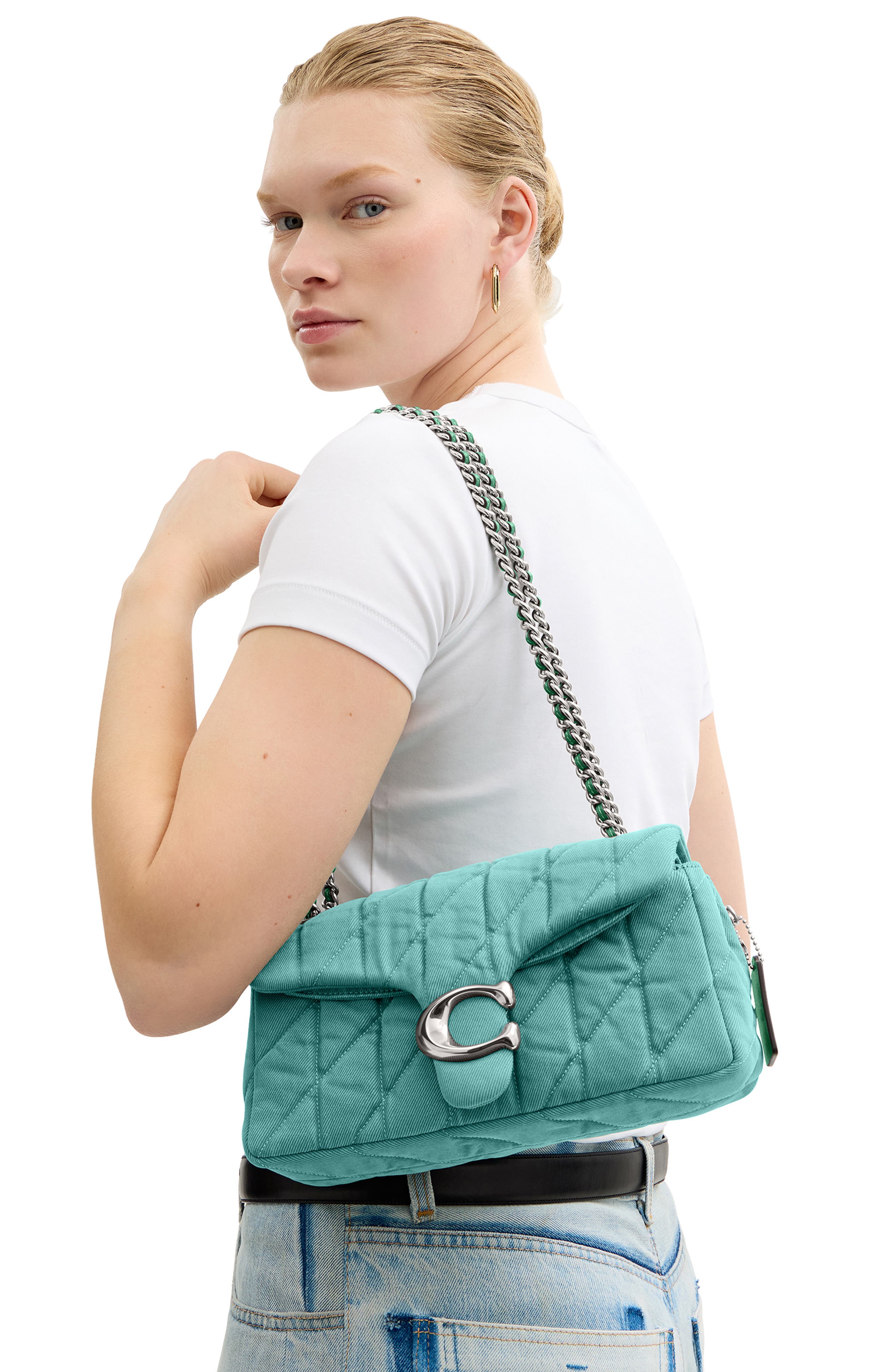 COACH Quilted Denim Tabby 26, Alternate, color, 