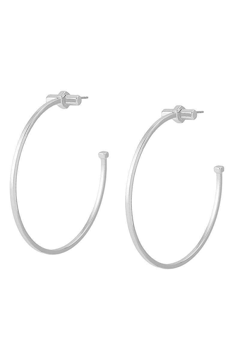 AllSaints Bolt Hoop Earrings, Alternate, color,