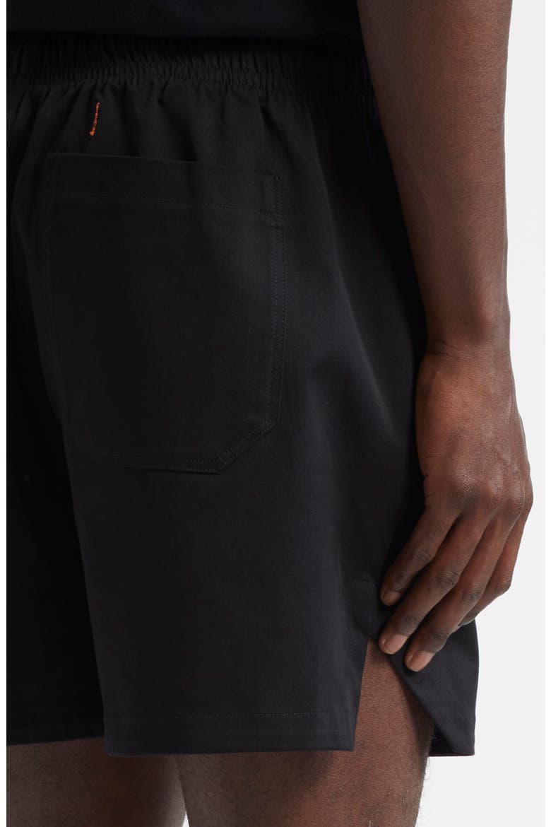 Rollins Stretch Cotton Gabardine Running Shorts, Alternate, color, BLACK