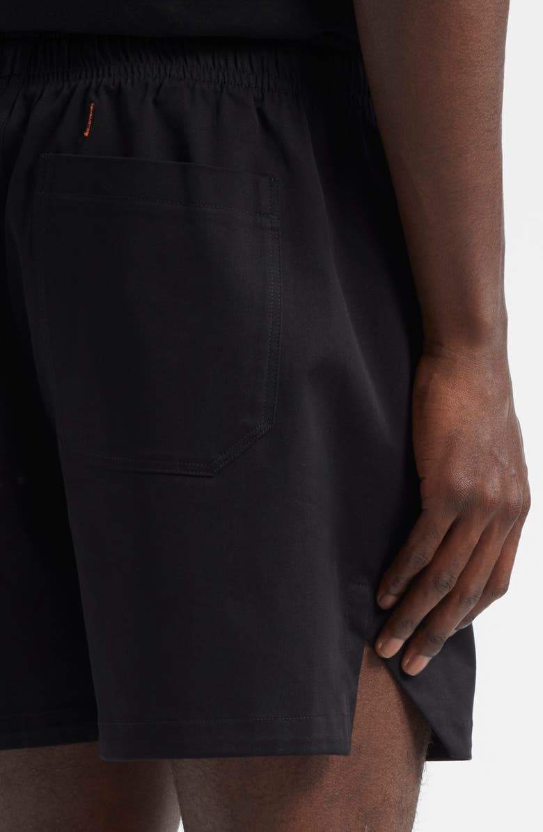 JKEEFER Rollins Stretch Cotton Gabardine Running Shorts, Alternate, color, Black