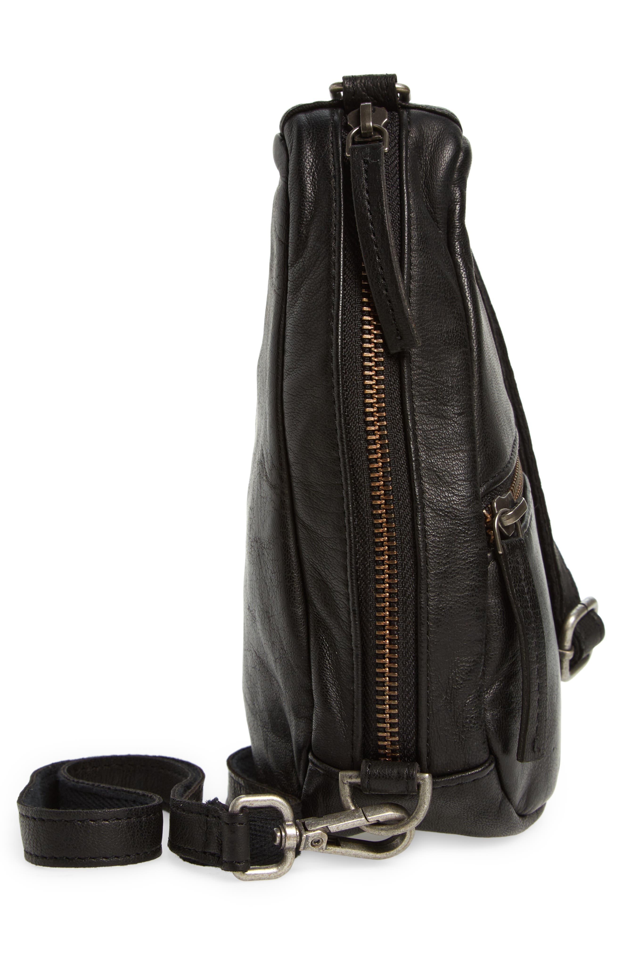 Free People Mini Coffee Date Leather Crossbody Bag, Alternate, color, 