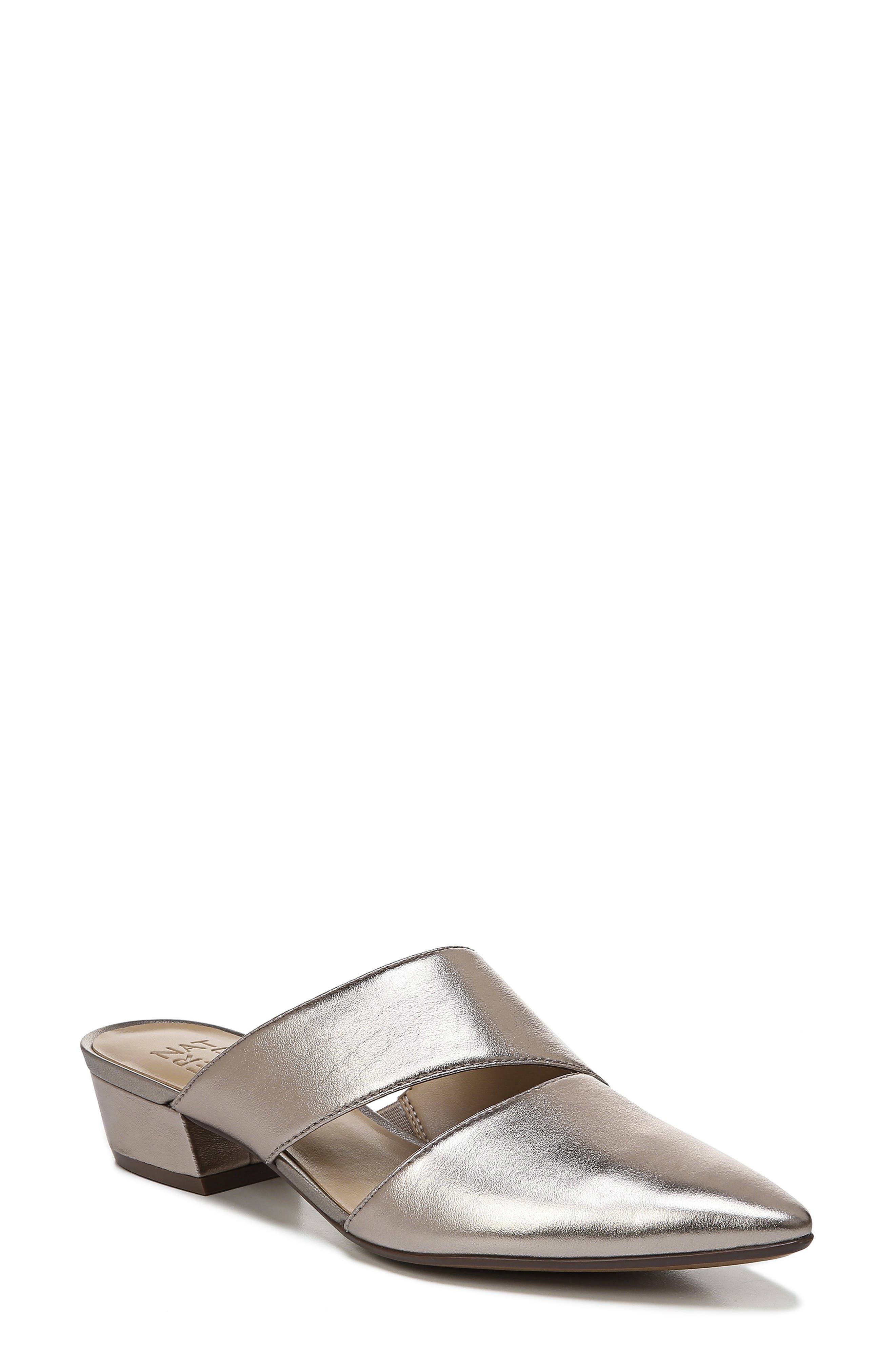 Bev Pointy Toe Mule, Main, color, LIGHT BRONZE METALLIC LEATHER