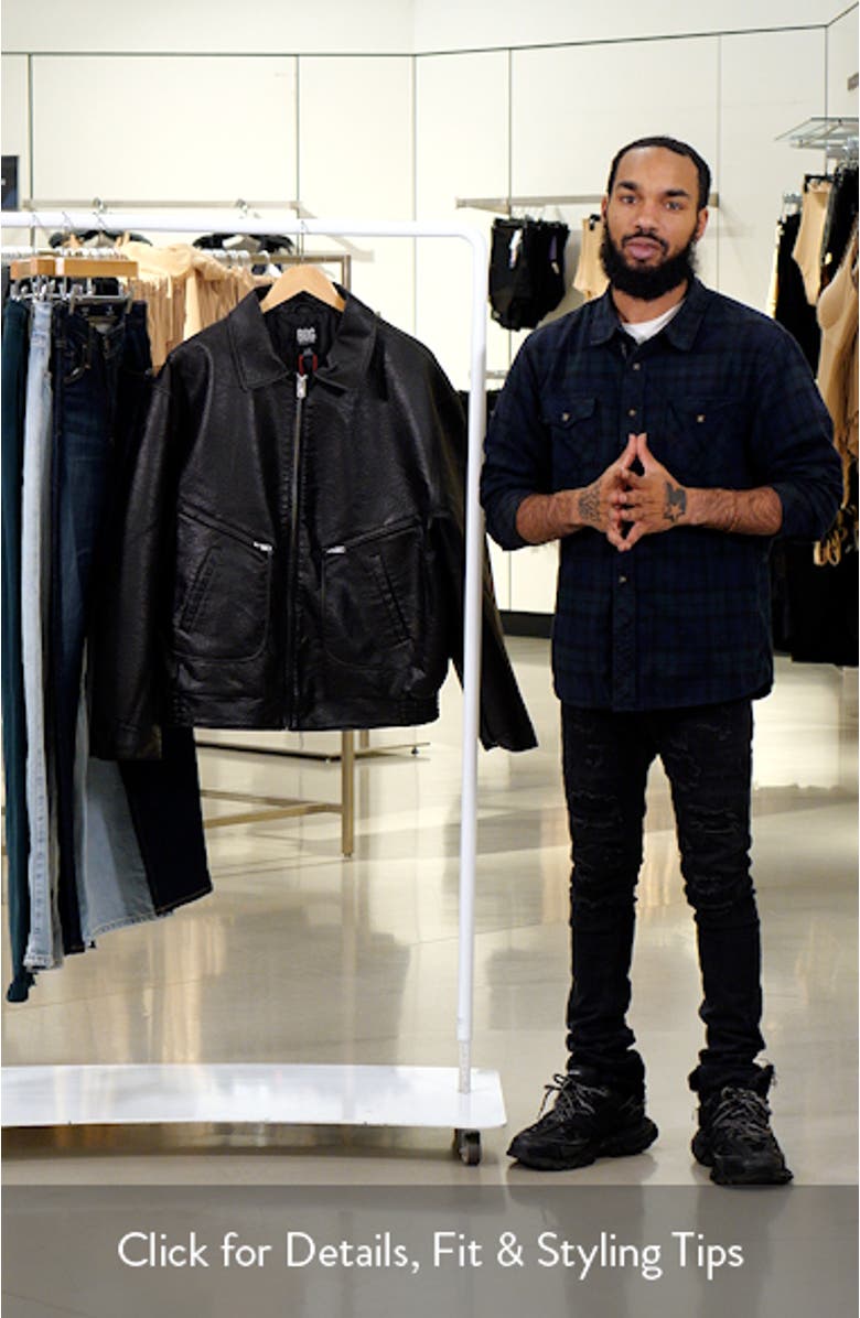 Side Pocket Faux Leather Jacket, sales video thumbnail