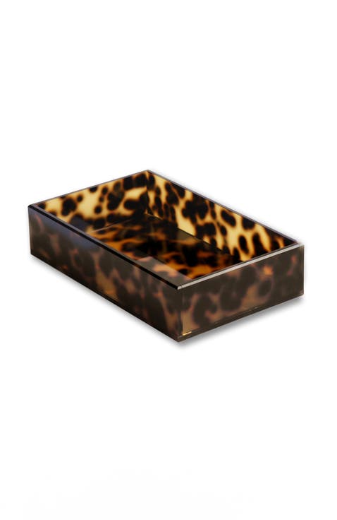 VIDA Acrylic Tortoise Guest Towel Holder