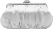 Nina Concord Pleated Satin Frame Clutch